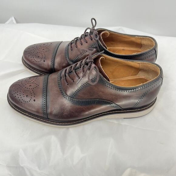 BELVEDERE \'Lampard\' Men\'s Lace up Leather Oxford Shoes 8.5D Officewear Preppy main image 5